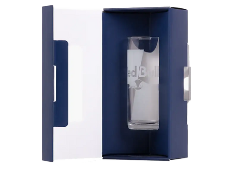 red bull glas zijkant open