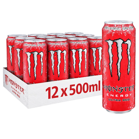 Java Red Monster Monster Energy Ultra Red (12 x 500ml) – Energieblikjes.nl
